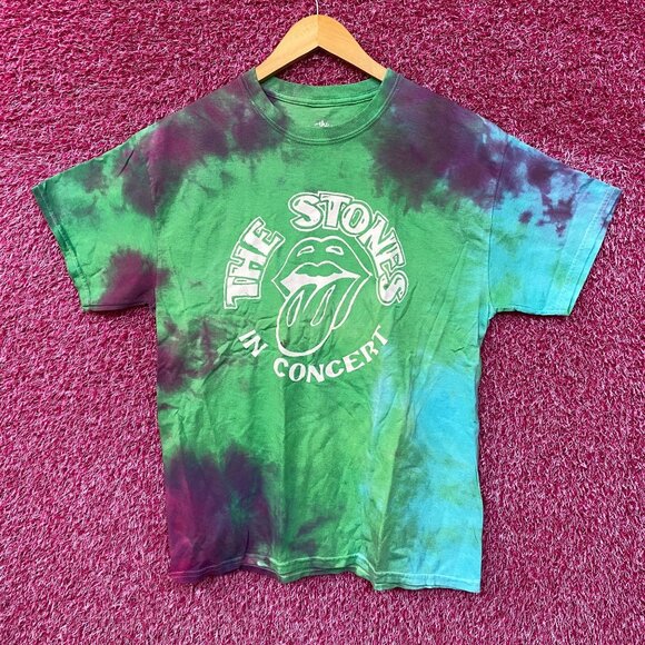The Rolling Stones in Concert Oversized Rock Band Tie Dye S - Picture 1 of 4
